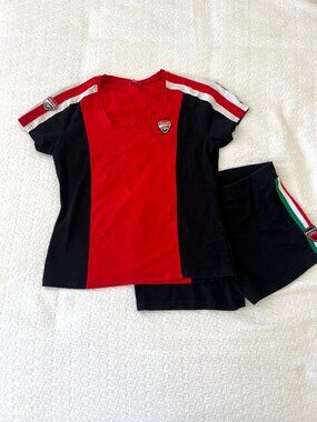 Ducati Moto -Short Set - Tshirt - Womens - European Size L